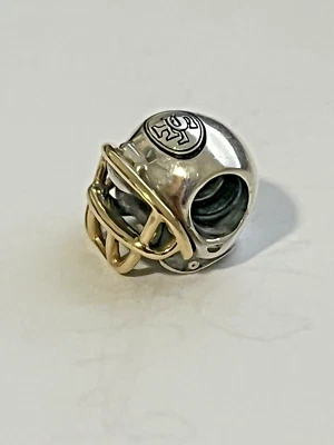 £122.74 • Buy Rare PANDORA San Francisco NFL Helmet Sterling Silver Charm