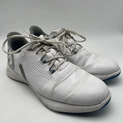 FootJoy FJ Golf Shoes Fuel Spikeless Mens Size 11 M White Blue 55440 Power • $34.99