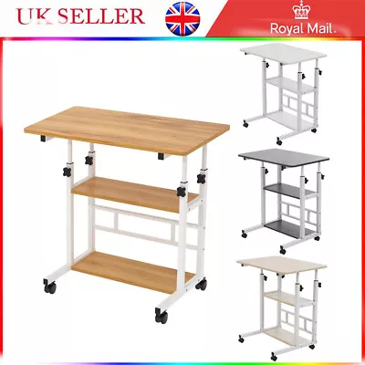 Height Adjustable Mobile Notebook Computer Desk Laptop Table Sofa Bed Tray Stand • £34.85