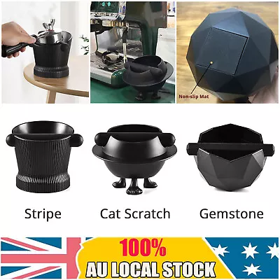 NEW Coffee Knock Box Espresso Grinds Waste Tamper Bin Container Knock Box Black • $20.95