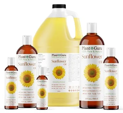 Sunflower Seed Oil HIGH OLEIC Cold Pressed Refined 100% Pure Natural • $34.40