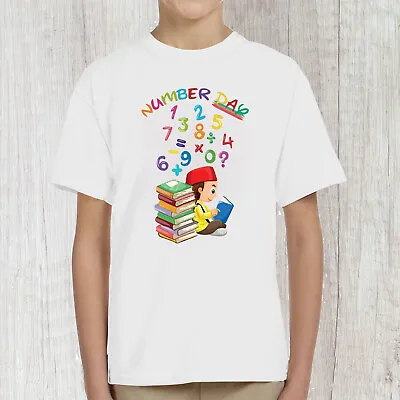 Maths Day 2023 Kids Tshirt Colorful Number Symbols Fun School Event Boys T-Shirt • £10.99