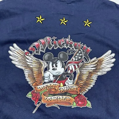 Mickey Mouse 1928 Zip Up Jacket Mens XL Disney Store Tattoo Hardy Track Jacket • $18