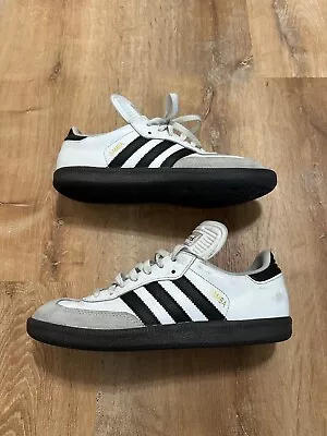 Adidas Samba Classic White Black Mens Soccer Sneaker Size 8 772109 • $49.99