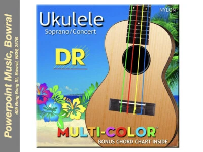 DR UMCSC Multi Color Nylon Uke Strings - Soprano/Concert • $16.95