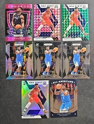 2019-20 Panini Zion Williamson RC LOT (8 Cards) • $0.99