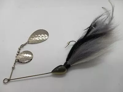 7  CJ's Large Nickel Skunk Tandem Blade Spinnerbait Discontinued Rare Musky Lure • $29.99