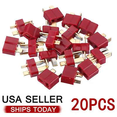 20Pcs T Plug Male & Female Connectors Deans Style For RC LiPo Battery Car Plane • $8.28