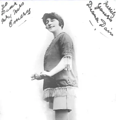 Signed Real Photo Postcard Diana Dain Edwardian Music Hall Performer Liverpool • £27.99