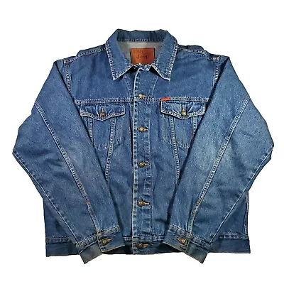 Vtg Jeep Men's Blue Denim Classic Trucker Jacket Size XL EUC! Hong Kong  • $49.74