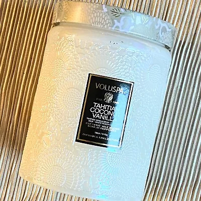 VOLUSPA TAHITIAN COCONUT VANILLA BOUGIE PARFUMEE GLASS JAR CANDLE 18OZ / 510g • $59.99