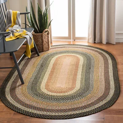 SAFAVIEH Braided Collection BRD308A Handwoven Multi Rug • $222.99