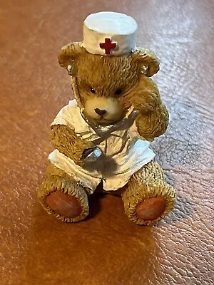 Vintage Nurse Bear In Medical Uniform With Stethoscope • $17.99