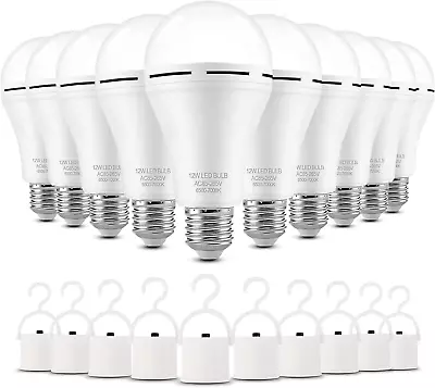 10 Pack Of Multifunctional Rechargeable 12W Emergency LED Smart Bulb Magic Bulb • $54.88