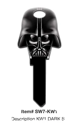 $7.49 • Buy Darth Vader The Dark Side Kwickset, Atlas, Dexter,B&D Locks  KW1 House Key Blank