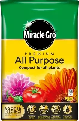 Miracle Gro All Purpose Compost All Plants 40L Feed Growing Soil Garden Planting • £11.99