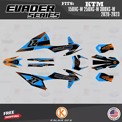 Graphics Kit For KTM 150XC-W 250XC-W 300XC-W 2020 2021 2022 2023 Evader-CyanShif • $214.12