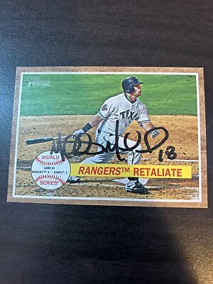 2011 Topps Heritage Rangers Retaliate Mitch Moreland Auto • $7