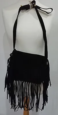 £9.95 • Buy Black Tassel Fringe Boho Hippy Festival Bag Handbag