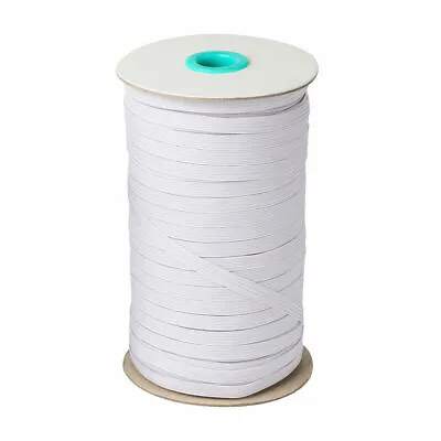 White Soft Braided Elastic 1/4 Roll 144 Yards Elastics Mask Band And Much More • $20