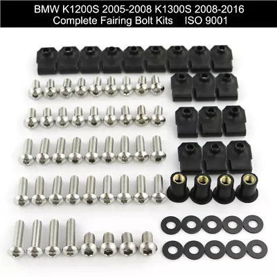 Fit For BMW K1200S 2005-2008 K1300S 2008-2016 Complete Fairing Bolts Kit Screws  • $26.58