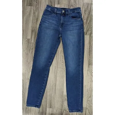 J Brand Women Size Whiskered 27 Skinny Alana High Rise Cropped Denim Blue Jeans • $18.91