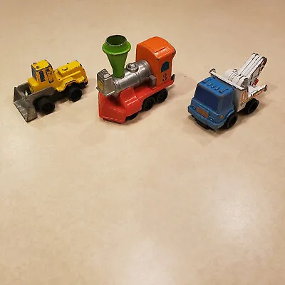 Lot Of 3 Vintage Mattel First Wheels Diecast Preschool Toys Truck Train Tractor • $10