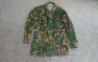 US Air Force Air Police Vietnam War Era 1969 Woodland Camouflage Fatigue Shirt  • $35