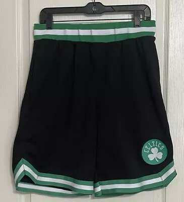 Boston Celtics Shorts Mens L Black NBA Gym Basketball Athletic Embroidered • $24.95