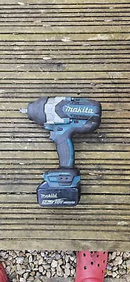 Makita DTW1002Z 18V Brushless Impact Wrench - Blue With 5.0ah Battery  • £108