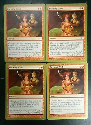 MTG Gold Bordered World Championship Berlin 2003 Burning Wish X4 Excellent - NM • $11.99