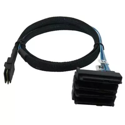 Mini SAS 36P SFF-8087 To 4 SFF-8482 Connectors With SATA Power Cable 3FT 1M - US • $13