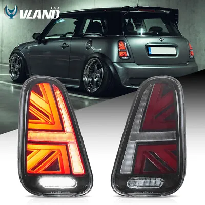 VLAND Clear LED Tail Lights W/Sequential Turn For 01-06 Mini Cooper R50 R52 R53 • $168