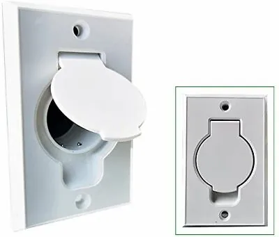 White Wall Lid Inlet Outlet Cover For Most Central Vacuum Brands 1-1/4   • $10.99