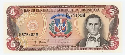 Dominican Republic 5 Pesos 1995 Pick 147 UNC Uncirculated Banknote • $6.95