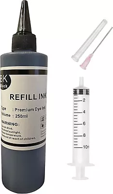 10oz Black Refill Ink For Canon PG-210 MX350 MX360 MX410 MX420 IP2700 IP2702 • $10.91