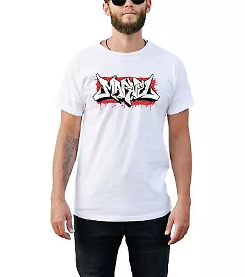 Marvel Graffiti Logo Graphic Print Men's White T-Shirt • £18.99