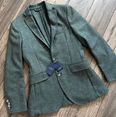 Hackett Wool Blend Gmw Blazer Jacket Size 34r Bnwt • $149.82