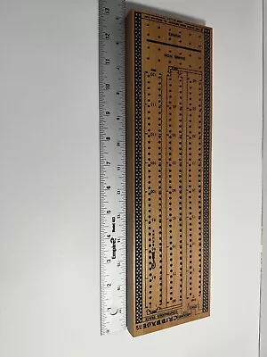 Vintage 1967 Pacific Game Time  Two Lane Cribbage Board Hardwood • $19.99