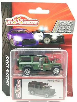 Majorette Land Rover Defender 110 Green Deluxe Car 1:64 266C Package With Box • $17.30