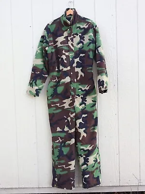 Vintage CABELAS Whitetail Fleece Camo Thinsulate Hunting Jumpsuit Coveralls READ • $127.50