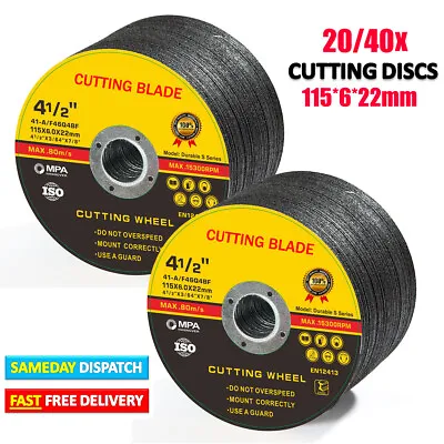 20x 6mm THICK FLAP GRINDING SANDING DISCS 115mm 4.5  60 GRIT ANGLE WHEEL • £12.99