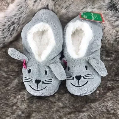 Holiday Time Kids Snow Bunny Slipper Socks Sz 7/3 • $9.99