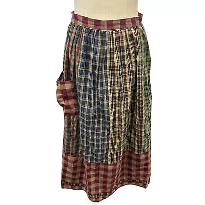 Handmade Skirt Checkered Plaid Harvest Costume 28  Waist • $29.99