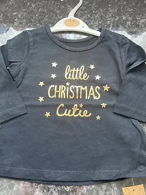 Baby Girls Christmas Long Sleeve T Shirt  • £1.50