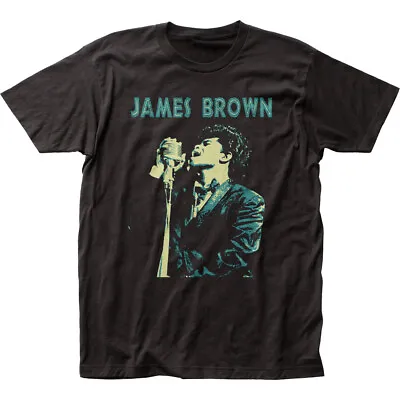 $17.49 • Buy James Brown Singing T Shirt Mens Licensed Rock N Roll Music Band Tee New Black