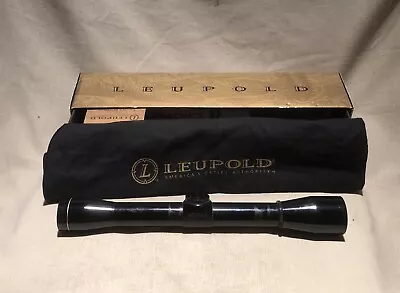 Leupold M8-4X Rifle Scope  Cross Hair Vintage Scope With Cleaning Rag & Box • $179.99