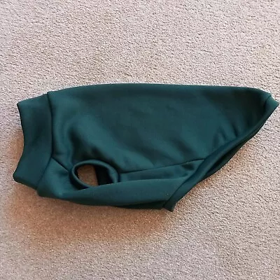 Dachshund Dog Coat Jumper Sweatshirt Fleece Backed Bottle Green Back 18  • £8.99