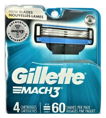 Gillette Mach3 Men's Razor Blade 4 Cartridges • $9