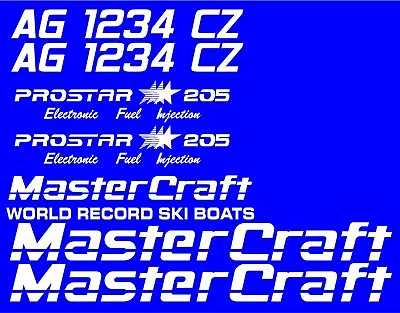 MasterCraft Prostar 205 EFI Full Set #4 W/Matching Boat Registration Numbers • $82.95